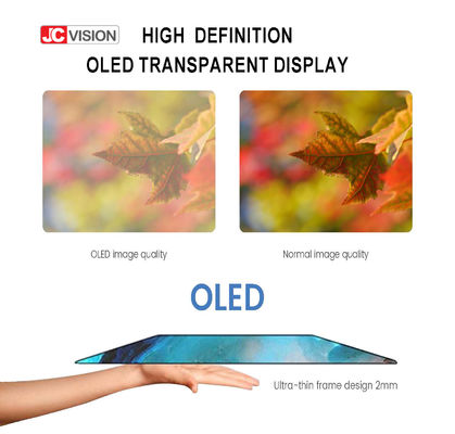 Jcvision 55 Inch Touch Digitaal Signage Transparante Oled Windows Android Systeem